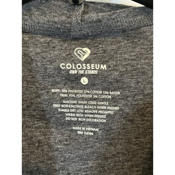 Colosseum Women’s NWT Large Gray Beavers Hooded Open Cardigan Sweater - Picture 2 of 9